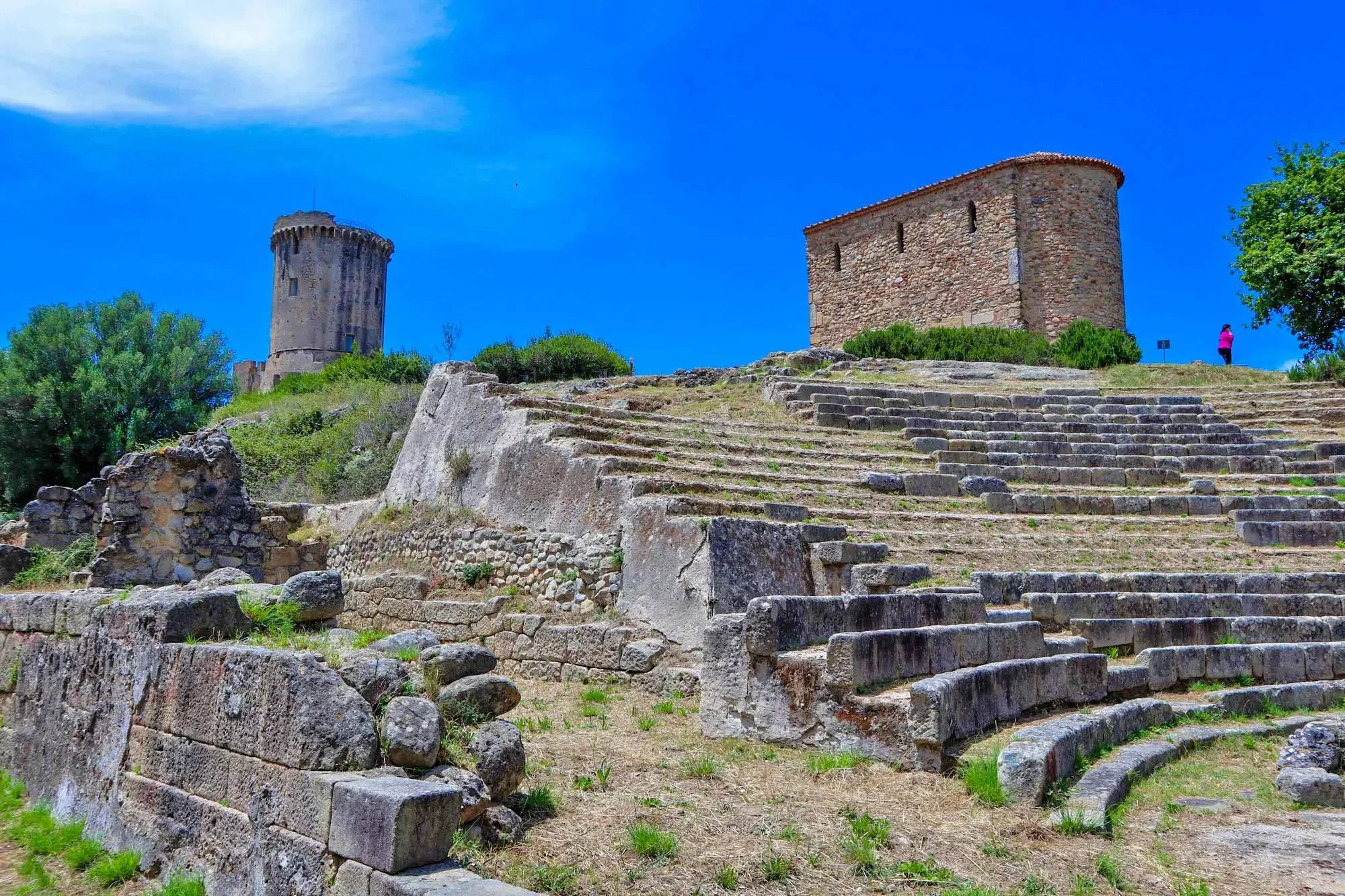 Area archeologica di Velia con le rovine dell’antica Elea affacciate sul paesaggio costiero del Cilento