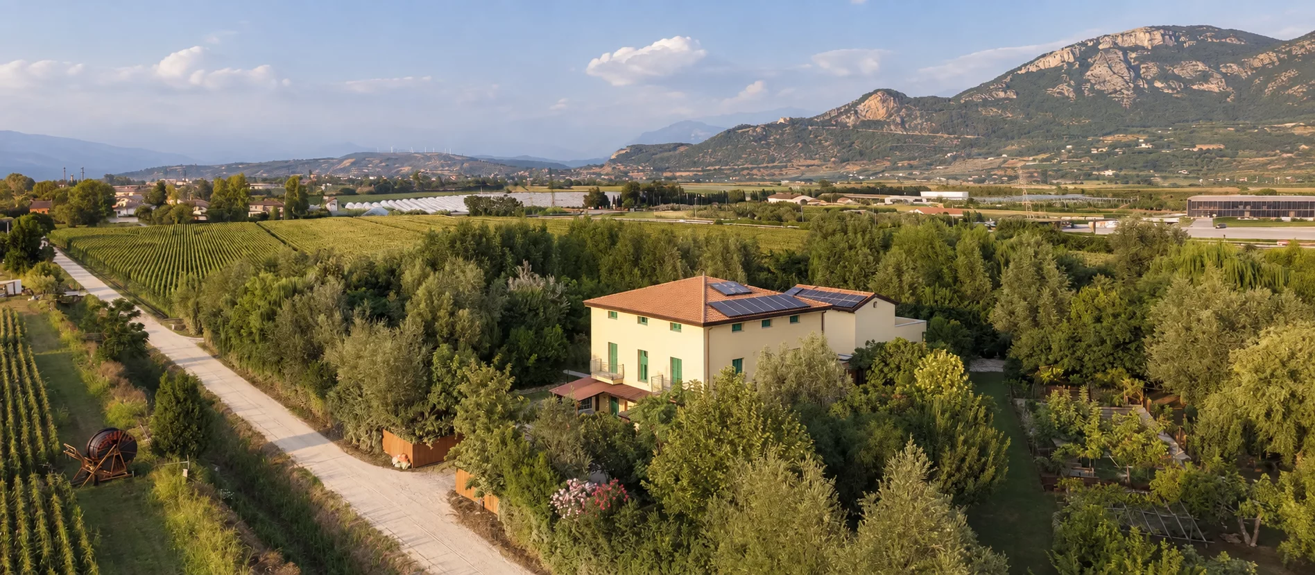 Podere Cafasso nel paesaggio di Capaccio Paestum